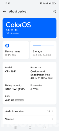 Oppo a3x